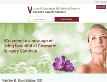 Tablet Screenshot of cosmeticsurgeryglendale.com